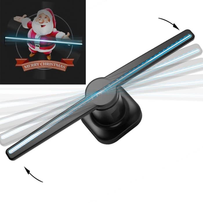 42 cm Durchmesser 450 x 224 Pixel Auflösung 3D Advertisement Player Machine, 224 LEDs Hologramm Holographischer Anzeigelüfter mit Fernbedienung, Unterstützung 4 GB Micro SD-Karte, AC 100-240V – Bild 1