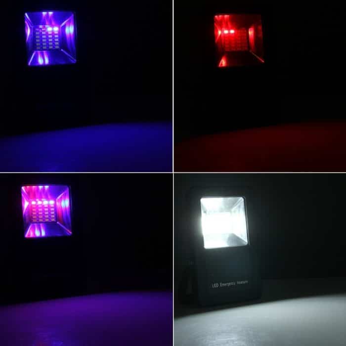 30W IP65 Wasserdichtes USB-Ladeflutlicht, 24 LEDs SMD5730 2400LM 6000-6500K Blinkende Warnleuchten für rotes und blaues Licht, tragbar mit Halter – Bild 11