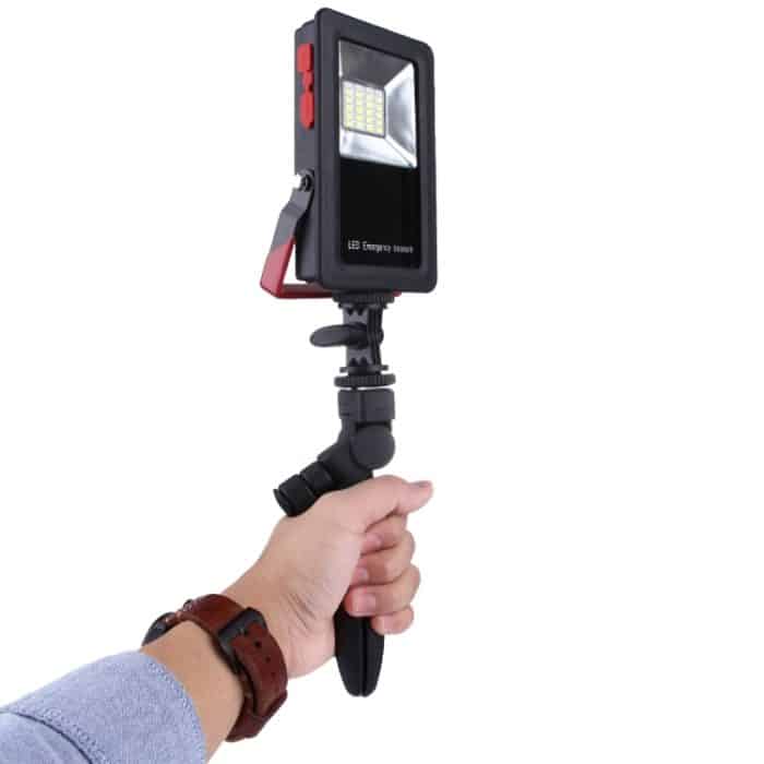 30W IP65 Wasserdichtes USB-Ladeflutlicht, 24 LEDs SMD5730 2400LM 6000-6500K Blinkende Warnleuchten für rotes und blaues Licht, tragbar mit Halter – Bild 8