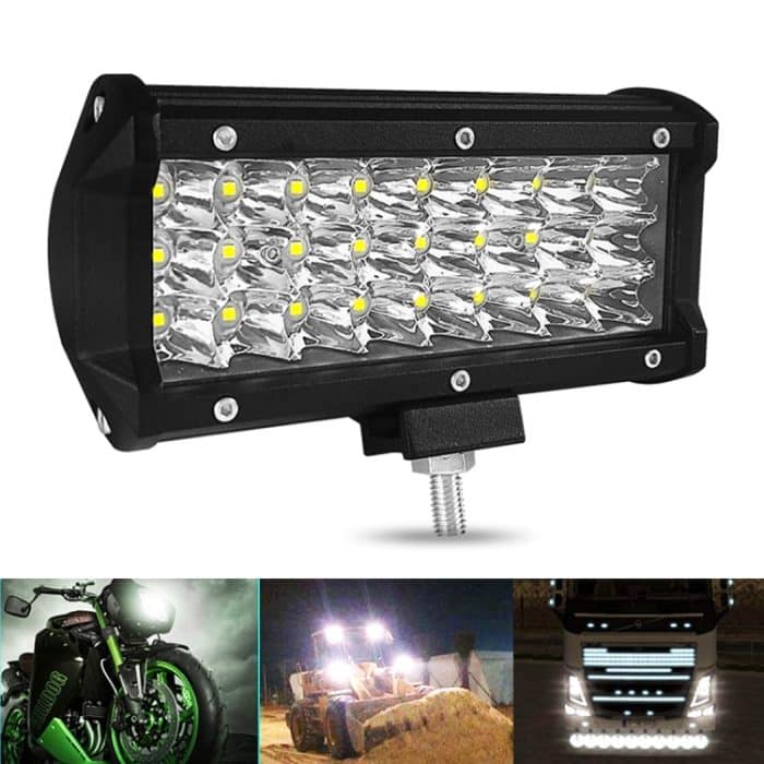 LED5074.jpg 7 Zoll 18W 1800LM 3-reihige LED-Lichtleiste Arbeitsüberholung Offroad-Fahrzeuglampe Dachleiste – Bild 1