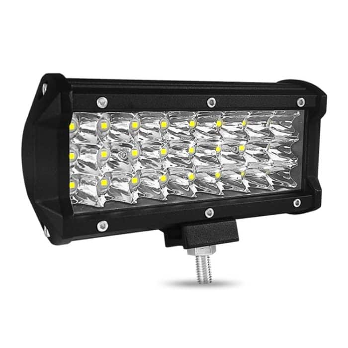 7 Zoll 18W 1800LM 3-reihige LED-Lichtleiste Arbeitsüberholung Offroad-Fahrzeuglampe Dachleiste – Bild 2