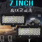 7 Zoll 18W 1800LM 3-reihige LED-Lichtleiste Arbeitsüberholung Offroad-Fahrzeuglampe Dachleiste – Bild 16