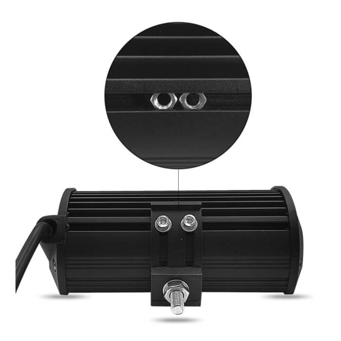 7 Zoll 18W 1800LM 3-reihige LED-Lichtleiste Arbeitsüberholung Offroad-Fahrzeuglampe Dachleiste – Bild 4