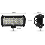 7 Zoll 18W 1800LM 3-reihige LED-Lichtleiste Arbeitsüberholung Offroad-Fahrzeuglampe Dachleiste – Bild 6