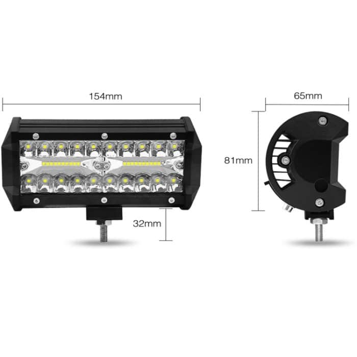 7 Zoll 30W 3000LM 6000K LED-Streifenleuchte Arbeitseinbau Offroad-Fahrzeugdachleiste – Bild 6