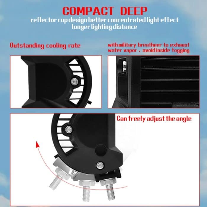 7 Zoll 30W 3000LM 6000K LED-Streifenleuchte Arbeitseinbau Offroad-Fahrzeugdachleiste – Bild 8