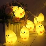 Niedliche gelbe Huhn-Art, 1,5 m, 10 LEDs, batteriebetrieben, dekorative Lampe, Ostern, Urlaub, Haushalt, Party, dekoratives Licht, Chicken – Bild 4