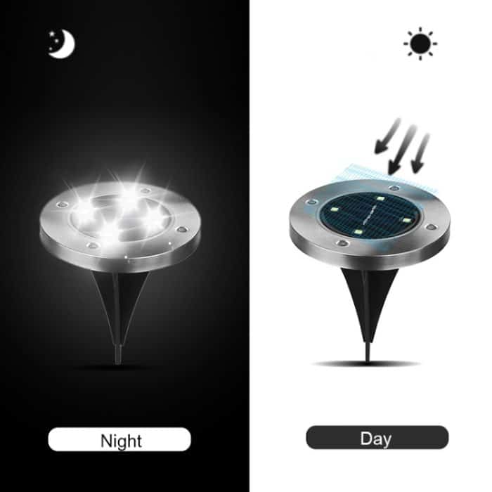 SMD 5050 Unterirdische Lampe für den Außenbereich, Weg, Garten, Terrasse, LED-Licht, 4 LEDs White Light, 4 LEDs Warm White Light – Bild 8