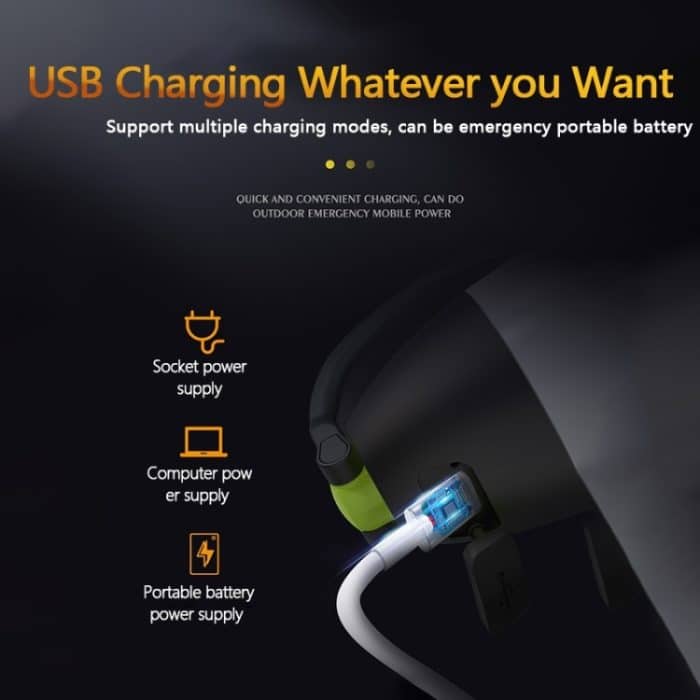 L001 5W USB-Aufladung Handheld-LED-Campinglampe mit Netzteil-Funktion (grün) – Bild 3