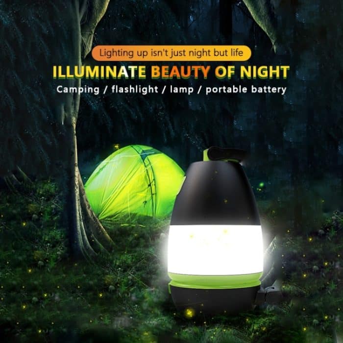 L001 5W USB-Aufladung Handheld-LED-Campinglampe mit Netzteil-Funktion (grün) – Bild 5