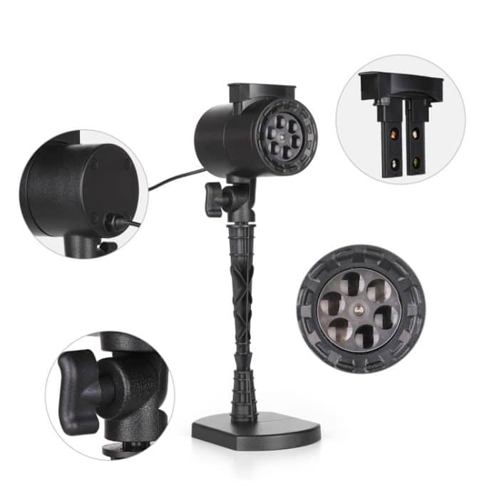 Blinblin CPF-LM401 4W IP65 Wasserdichtes Weißlicht ABS Shell Shell Landscape Light, 8 Gruppen Muster Outdoor Rasenlampe – Bild 3