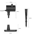 Blinblin CPF-LM401 4W IP65 Wasserdichtes Weißlicht ABS Shell Shell Landscape Light, 8 Gruppen Muster Outdoor Rasenlampe – Bild 5