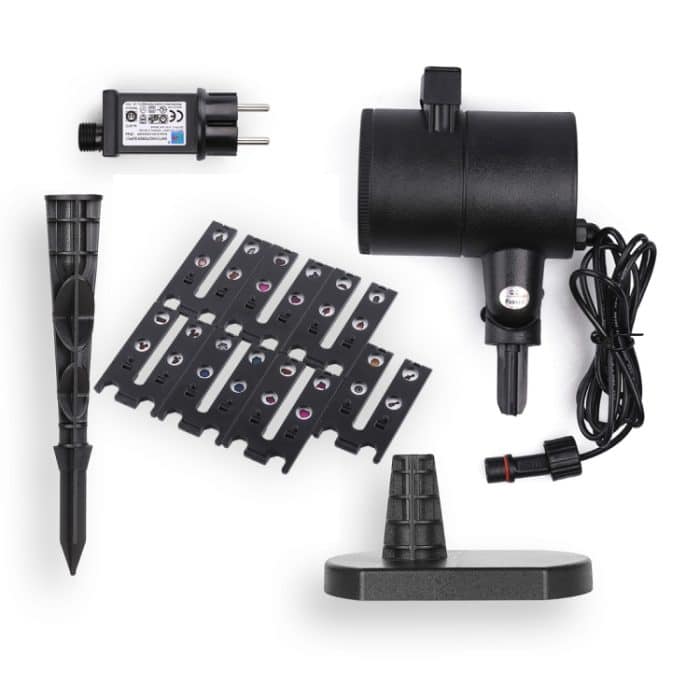 Blinblin CPF-LM401 4W IP65 Wasserdichtes Weißlicht ABS Shell Shell Landscape Light, 8 Gruppen Muster Outdoor Rasenlampe – Bild 6