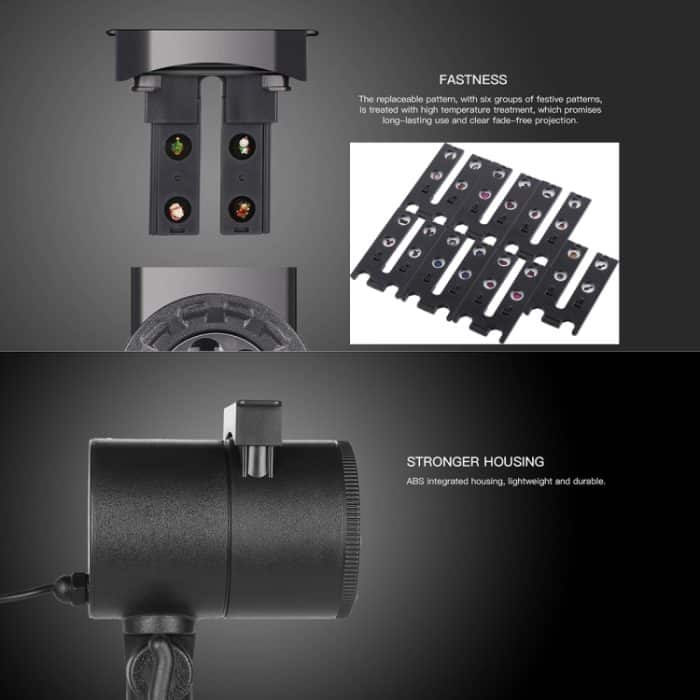 Blinblin CPF-LM401 4W IP65 Wasserdichtes Weißlicht ABS Shell Shell Landscape Light, 8 Gruppen Muster Outdoor Rasenlampe – Bild 9