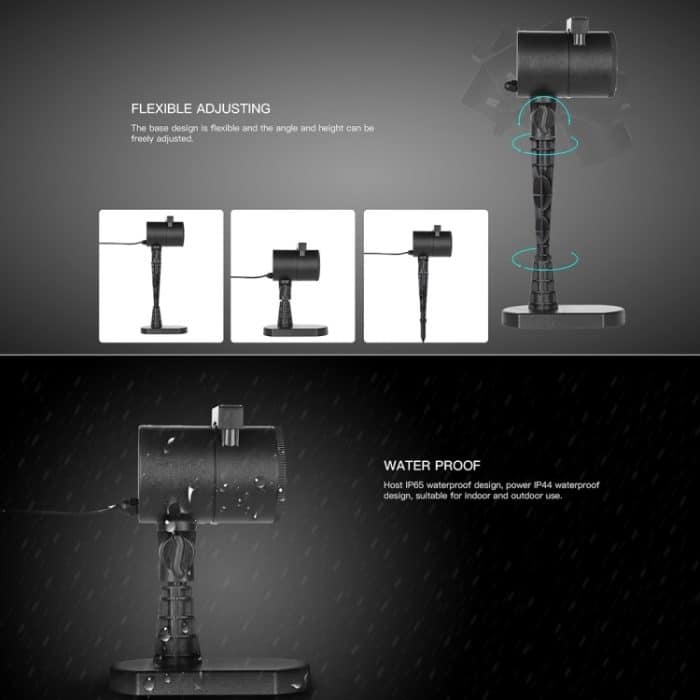 Blinblin CPF-LM401 4W IP65 Wasserdichtes Weißlicht ABS Shell Shell Landscape Light, 8 Gruppen Muster Outdoor Rasenlampe – Bild 10