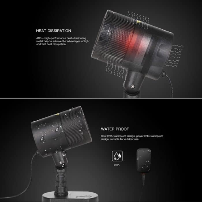 Blinblin CMF-A101 IP65 Wasserdichtes ABS Shell Landschaftslicht, Dynamische rote + grüne Laser Mini-Außenleuchte – Bild 8