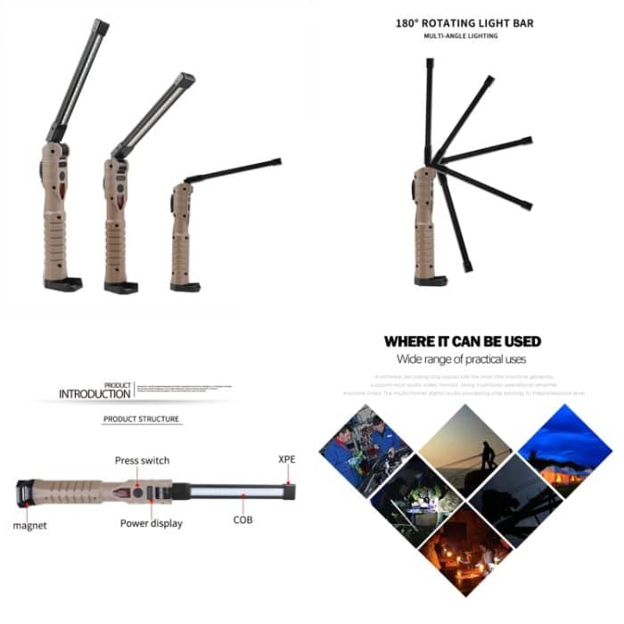 FA-WK06 Multifunktionale, wiederaufladbare Faltarbeit, Notlicht mit Strombank-Funktion – Bild 5