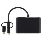 3 in 1 8-polig + Micro-USB + Typ C zu AV + HDMI + VGA 15-poliger HD-Screen-Player-Adapterkonverter mit Audio – Bild 4