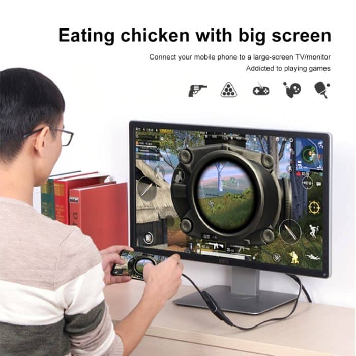 3 in 1 8-polig + Micro-USB + Typ C zu AV + HDMI + VGA 15-poliger HD-Screen-Player-Adapterkonverter mit Audio – Bild 9