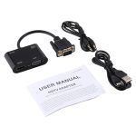 2 in 1 VGA zu HDMI + VGA 15 Pin HDTV Adapter Konverter mit Audio – Bild 5