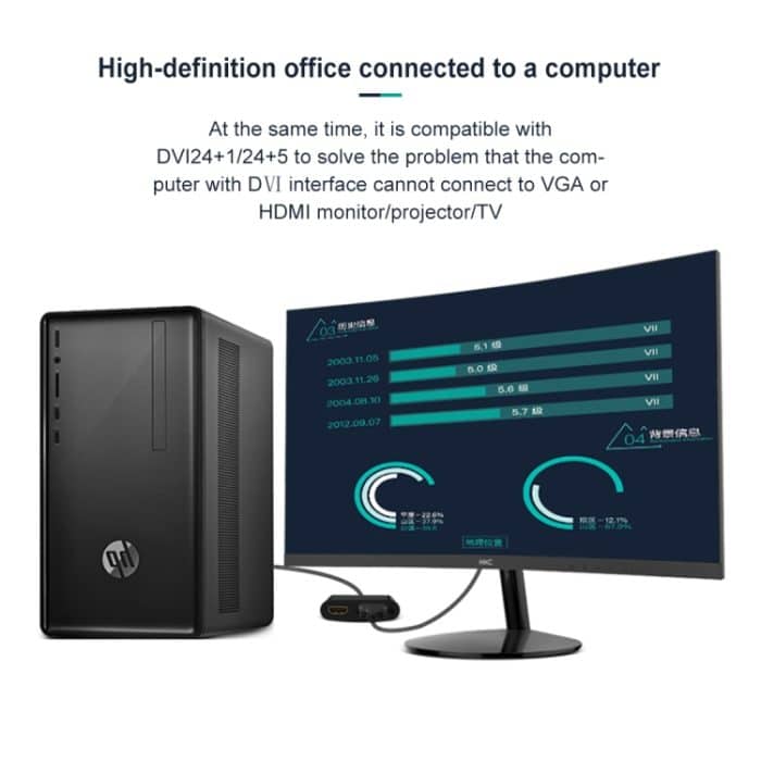 2 in 1 VGA zu HDMI + VGA 15 Pin HDTV Adapter Konverter mit Audio – Bild 9