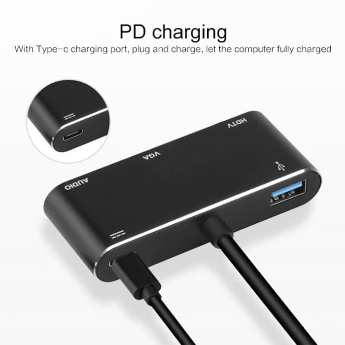 USB-C / Typ C zu HDMI / VGA / USB 3.0 / PD-Konverter – Bild 6