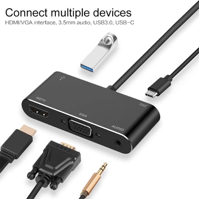 USB-C / Typ C zu HDMI / VGA / USB 3.0 / PD-Konverter – Bild 7
