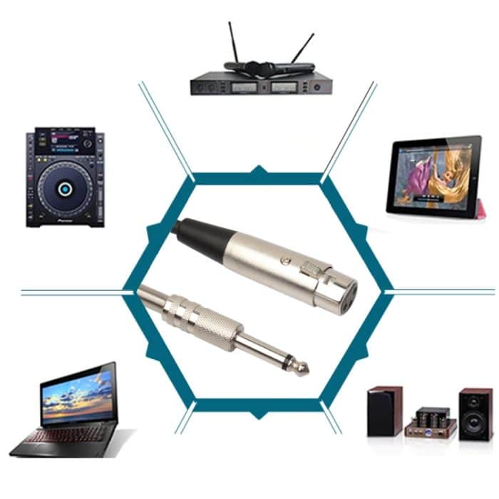 30 cm XLR 3-polige Buchse auf 6,35 mm (1/4 Zoll) Stecker Stereo TRS Mikrofon Audiokabel Kabel – Bild 5