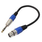 30 cm XLR 3-polige Buchse auf 6,35 mm (1/4 Zoll) Stecker Stereo TRS Mikrofon Audiokabel Kabel – Bild 2