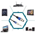 30 cm XLR 3-polige Buchse auf 6,35 mm (1/4 Zoll) Stecker Stereo TRS Mikrofon Audiokabel Kabel – Bild 5