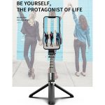 L03 Aluminiumlegierung faltbarer Bluetooth-Stativ-Selfie-Stick, L03 White, L03 Black – Bild 11