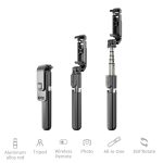 L03 Aluminiumlegierung faltbarer Bluetooth-Stativ-Selfie-Stick, L03 White, L03 Black – Bild 3