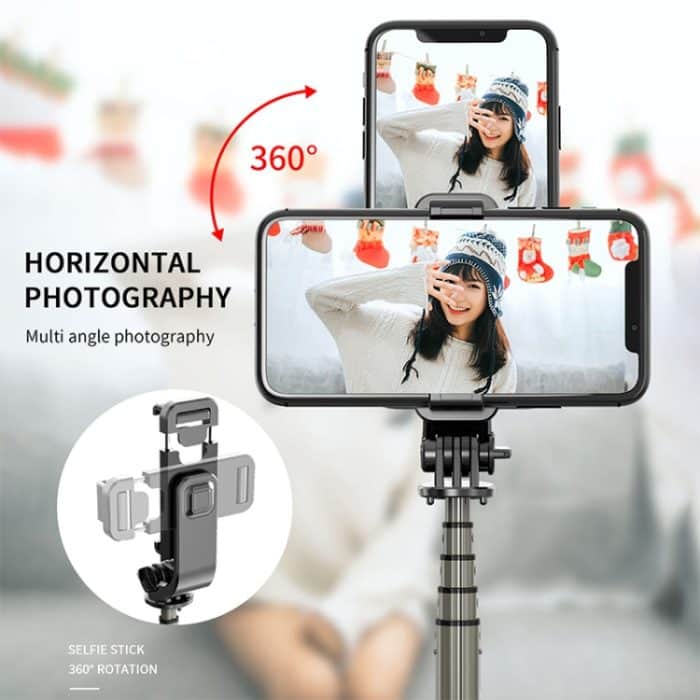 L03 Aluminiumlegierung faltbarer Bluetooth-Stativ-Selfie-Stick, L03 White, L03 Black – Bild 9