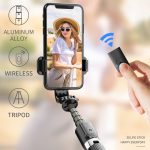 L03 Aluminiumlegierung faltbarer Bluetooth-Stativ-Selfie-Stick, L03 White, L03 Black – Bild 10