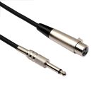 3 m XLR 3-polige Buchse mit 6,35 mm (1/4 Zoll) Mono Shielded Microphone Mic Cable – Bild 2