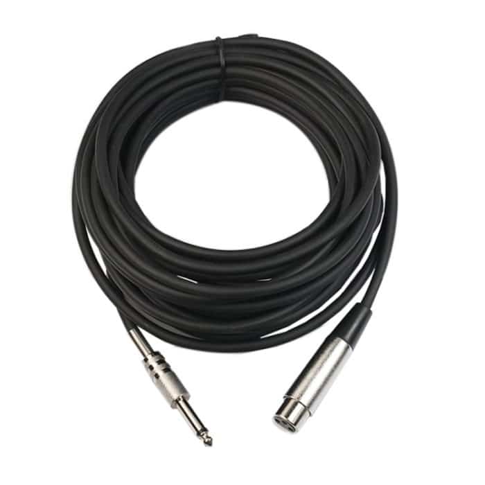 7,6 m XLR 3-polige Buchse auf 6,35 mm (1/4 Zoll) Mono Shielded Microphone Mic Cable – Bild 3