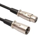 1 m langes 3-poliges Mikrofonkabel (XLR-Stecker auf XLR-Buchse)., Length: 1m