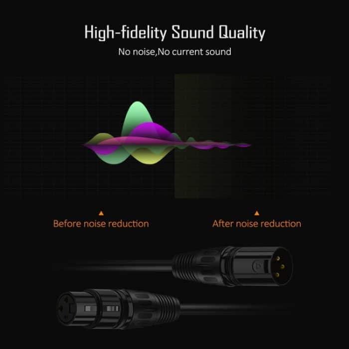 3 m 3-poliges XLR-Stecker-zu-XLR-Buchse MIC Shielded Cable Microphone Audio Cord – Bild 6