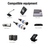 1,8 m 3-poliger XLR-Stecker auf XLR-Buchse MIC Shielded Cable Microphone Audio Cord – Bild 4