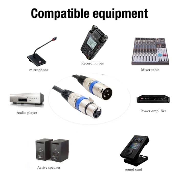 5m 3-polige XLR-Stecker auf XLR-Buchse MIC Shielded Cable Microphone Audio Cord – Bild 4