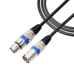 1 m 3-Pin-XLR-Stecker auf XLR-Buchse, abgeschirmtes Mikrofonkabel, Mikrofon-Audiokabel, Length: 1m (Blue)