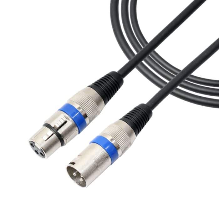 1 m 3-Pin-XLR-Stecker auf XLR-Buchse, abgeschirmtes Mikrofonkabel, Mikrofon-Audiokabel, Length: 1m (Blue) – Bild 1