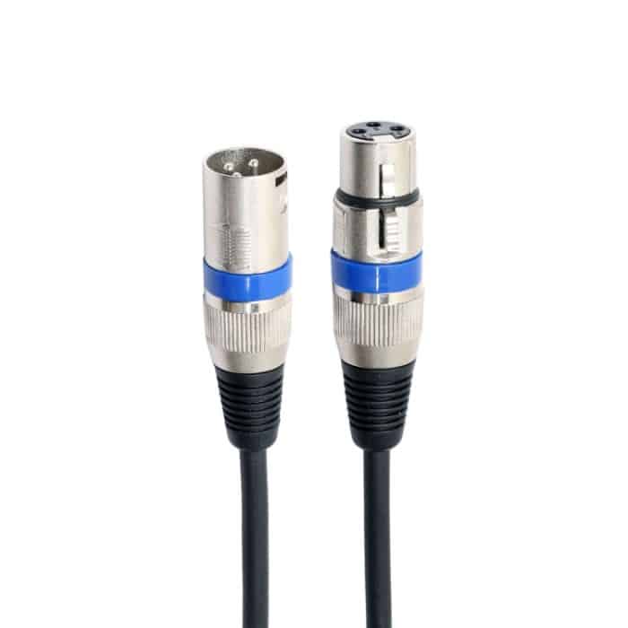 1 m 3-Pin-XLR-Stecker auf XLR-Buchse, abgeschirmtes Mikrofonkabel, Mikrofon-Audiokabel, Length: 1m (Blue) – Bild 2