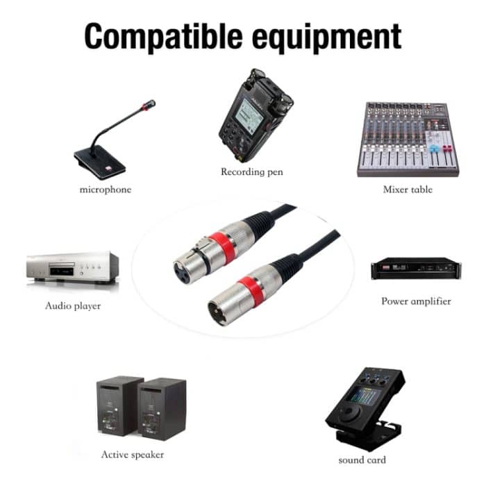 1,8 m 3-polige XLR-Stecker auf XLR-Buchse MIC Shielded Cable Microphone Audio Cord – Bild 4