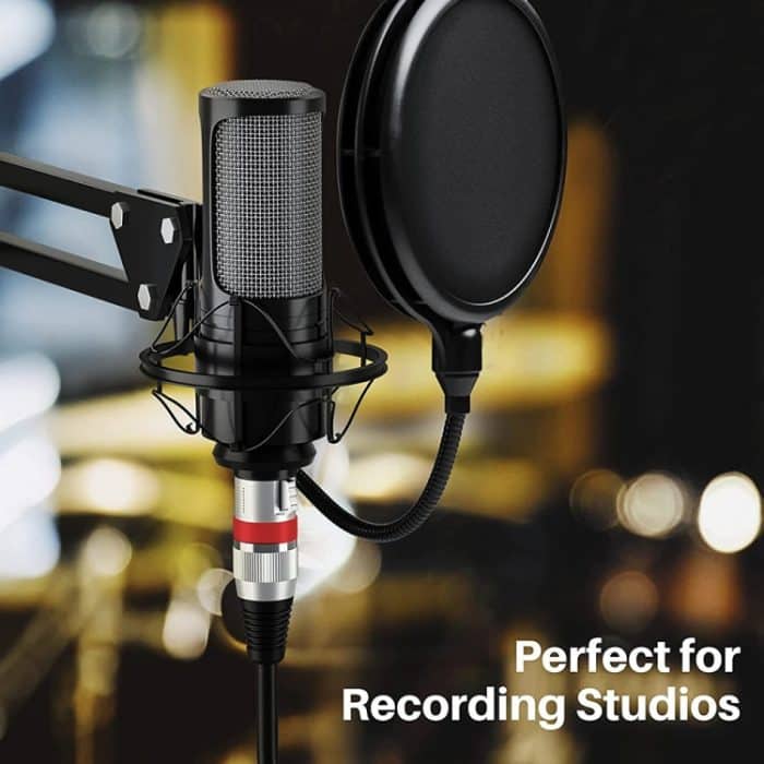 1 m 3-Pin-XLR-Stecker auf XLR-Buchse, abgeschirmtes Mikrofonkabel, Mikrofon-Audiokabel, Length: 1m (Red) – Bild 5