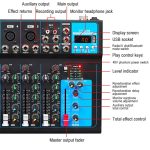 F7 Home 7-Kanal-Bluetooth-USB-Reverb-Mixer, EU-Stecker, F7 EU Plug – Bild 7