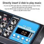 F4 Home 4-Kanal-Bluetooth-USB-Reverb-Mixer, EU-Stecker, F4 EU Plug – Bild 4