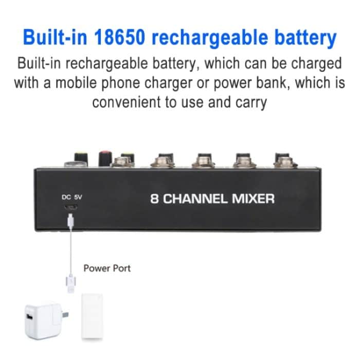 AQA 8-Kanal-Mixer-Mikrofoneffektor – Bild 6