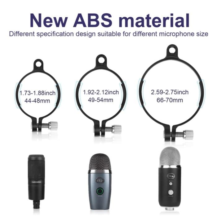 TEYUN PS-4x3 Kondensatormikrofon U-förmige Ausblasabdeckung Desktop-Halterung Audio-Zubehörclip, PS-4 – Bild 5