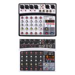 BMG-06D 6-Kanal-Live-Mixer, Mobiltelefon, Bluetooth-Soundkarte, digitaler 16DSP-Reverb-Effekt, EU-Stecker, BMG-06D EU Plug (Black), BMG-06D EU Plug (White) – Bild 2